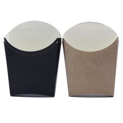 Cutie cartofi prajiti natur/negru mare 100 buc/set